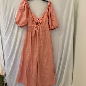 Abercrombie & Fitch Pink Puff Sleeve Dress